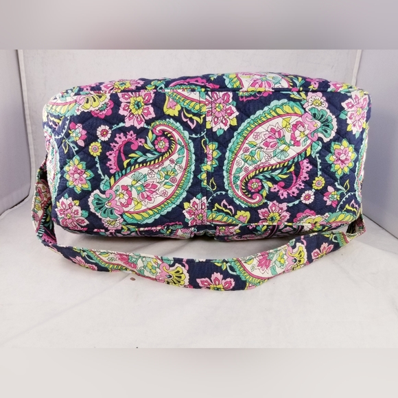 VERA BRADLEY TULIP GARDENIA POPPY FLOWERS PAISLEY TOTE SHOPPER SHOULDER BAG PURS - Picture 7 of 10